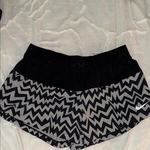 Nike Women's Athletic Shorts with Black and Gray Zigzag